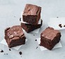Vegan brownies Three vegan chocolate brownie squares