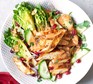 Chicken satay salad on a plate