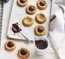 Chocolate & hazelnut thumbprint cookies
