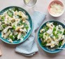Quick and easy family recipes Creamy chicken pasta in two bowls