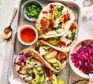 Easy dinner recipes Fish tacos on a tray