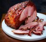Slow cooker gammon served on a plate