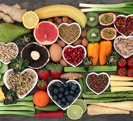 Minerals in fruit, veg and legumes