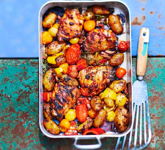 Amatriciana chicken traybake