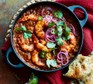 One-pot prawn & lentil curry One-pot prawn & lentil curry served in a casserole dish
