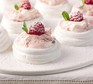 Summer berry meringues