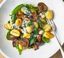 Roast mushroom gnocchi in a bowl