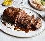 Slow cooker leg of lamb on a plate