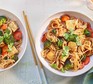 Spicy tofu stir-fry in two bowls