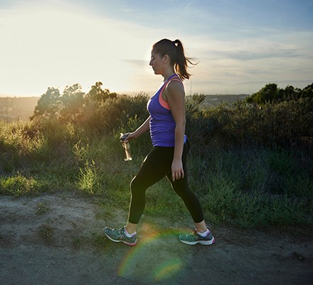 Woman walking for exercise