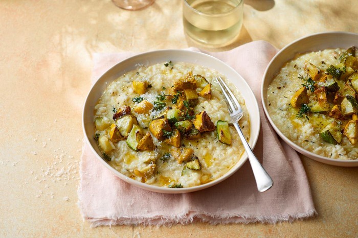 Summer squash risotto
