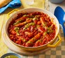 Veggie sausage casserole Veggie sausage casserole in a casserole dish