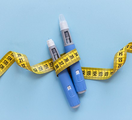 Weight loss drugs and tape measure